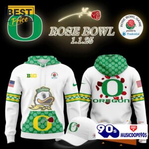 Oregon Ducks x Rose Bowl Game 2025 Hoodie, Cap