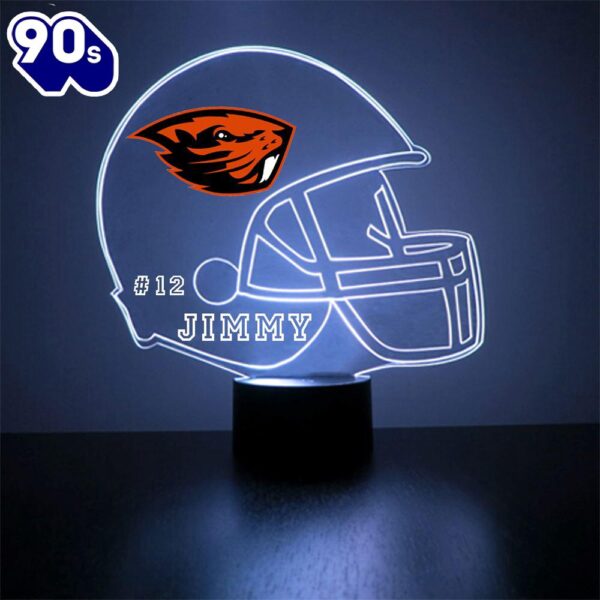 Oregon State Beavers Football Helmet Led Sports Fan Lamp Custom Light Gift Christmas