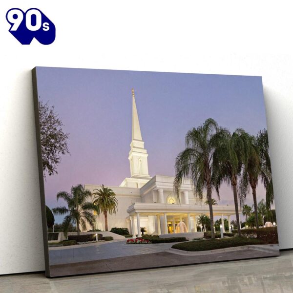 Orlando Temple Evening Side View Canvas Wall Art Jesus Christ Picture Canvas Christian Wall Art  Gift Christmas
