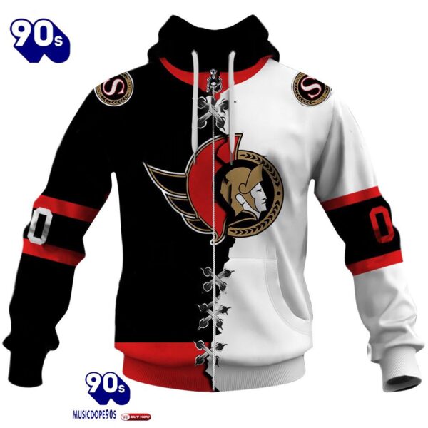 Ottawa Senators Personalized NHL Mix Jersey Hoodie Set