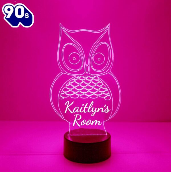 Owl Night Light Personalized Free Led Night Lamp  Gift Christmas