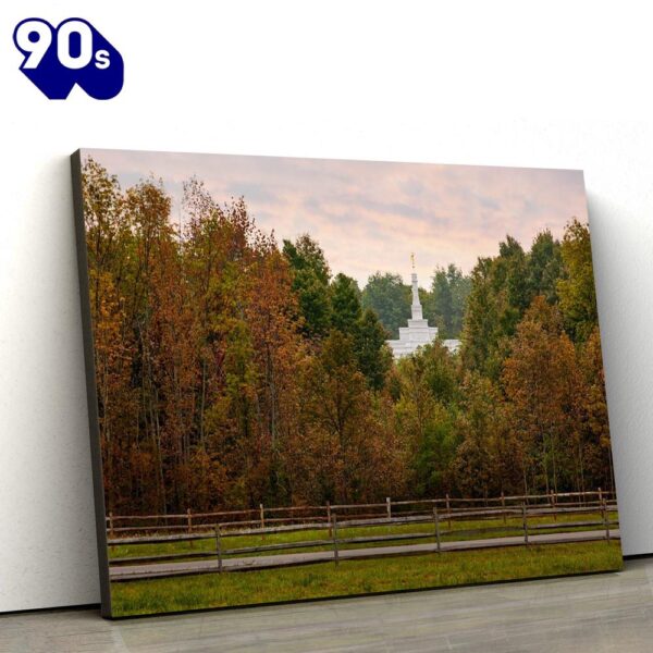 Palmyra Temple Through The Trees Canvas Wall Art Jesus Christ Picture Canvas Christian Wall Art  Gift Christmas