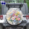 Pansies Blooming Butterfly Just Have Faith God Spare Tire Cover – Christian Tire Cover Car Decor