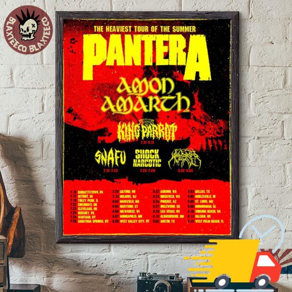 Pantera The Heaviest Tour Of The Summer 2025 Tour Dates Canvas