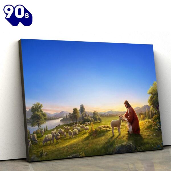 Parable Of The Lost Sheep Jesus Canvas Wall Art   Gift Christmas