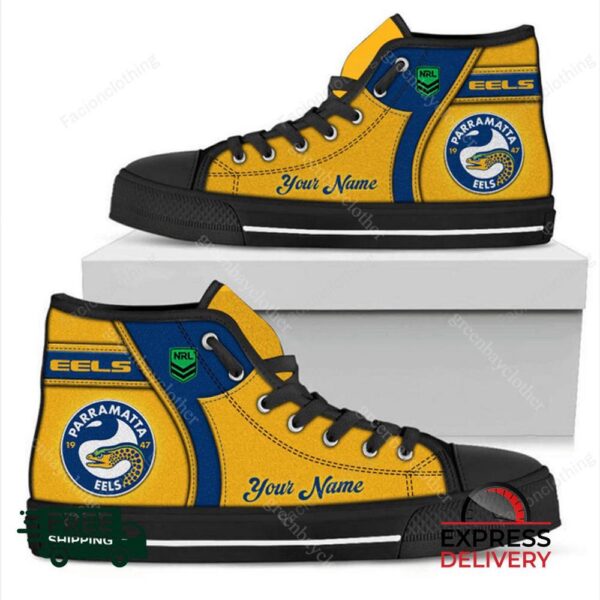 Parramatta Eels NRL Personalized High Top Canvas Shoes