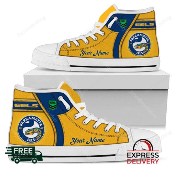 Parramatta Eels NRL Personalized High Top Canvas Shoes