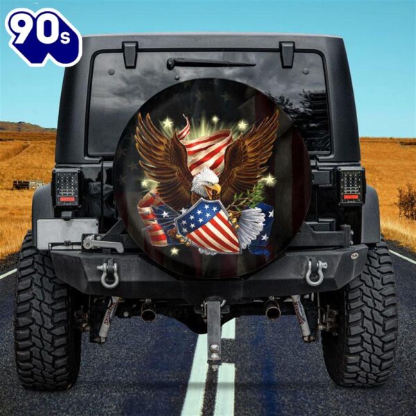 Patriotic Eagle Spare Tire Cover