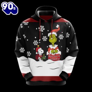 Peanuts And Monster Grinch Hoodie Amazing Gift Idea Christmas Gift