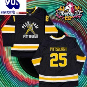 Pearl Jam Event Hockey Jersey Show At Paints Arena In Pittsburgh PA On May 18 2025 Hockey Jersey