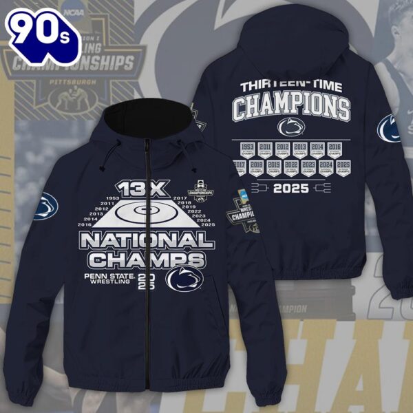 Penn State Nittany Lions Wrestling 3D Windbreaker Jacket For Man And Women