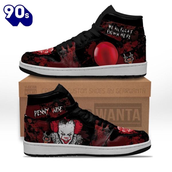 Pennywise IT Shoes Custom Horror Fans Sneakers