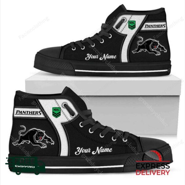 Penrith Panthers NRL Personalized High Top Canvas Shoes