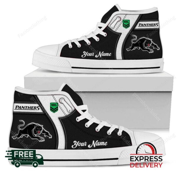 Penrith Panthers NRL Personalized High Top Canvas Shoes