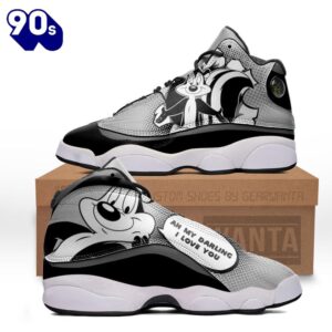 Pep? Le Pew Air Jordan 13 Sneakers Custom Comic Style Shoes