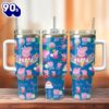 Peppa Pig Cartoon Custom Stanley Quencher 40oz Stainless Steel Tumbler  For Fans