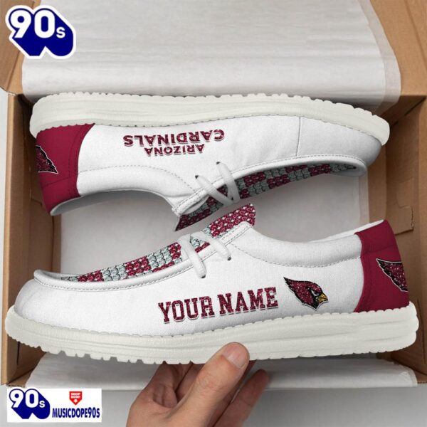 Personalized Arizona Cardinals NFL 32 Teams HeyDude Canvas Loafer Shoes