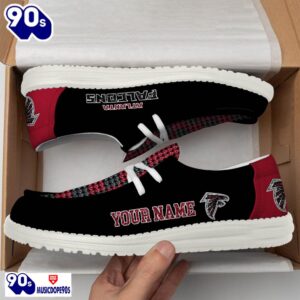 Personalized Atlanta Falcons NFL 32 Teams HeyDude Canvas Loafer Shoes