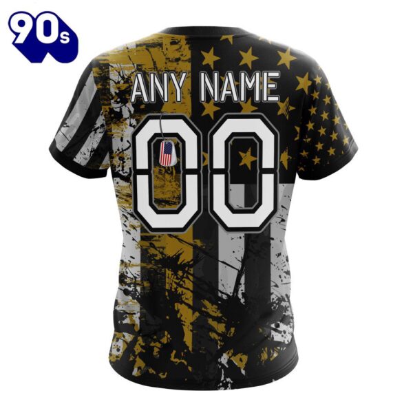 Personalized Baltimore Ravens Classic Grunge American Flag Vetaran 3D Shirt Unisex