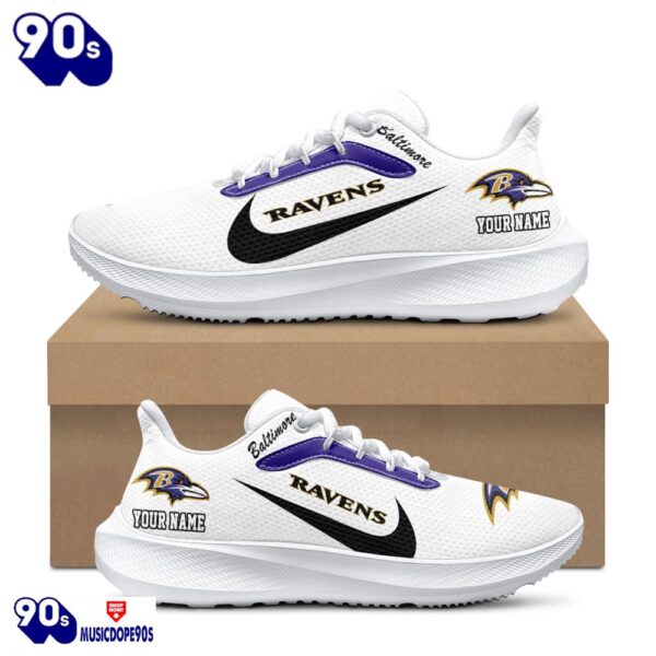 Personalized Baltimore Ravens Nike Running Sneakers