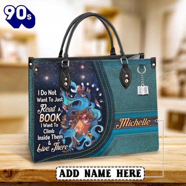 Personalized Book I Do Not Want To Just Read A Book Leather Bag , Christian Bags  Gift For Women Christmas