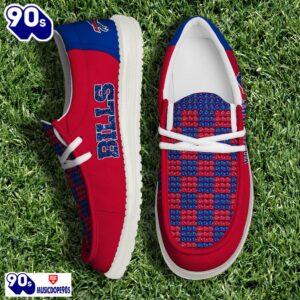 Personalized Buffalo Bills NFL 32 Teams HeyDude Canvas Loafer Shoes