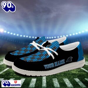 Personalized Carolina Panthers NFL 32 Teams HeyDude Canvas Loafer Shoes