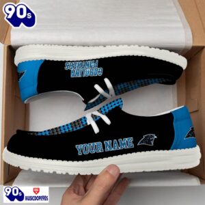 Personalized Carolina Panthers NFL 32 Teams HeyDude Canvas Loafer Shoes