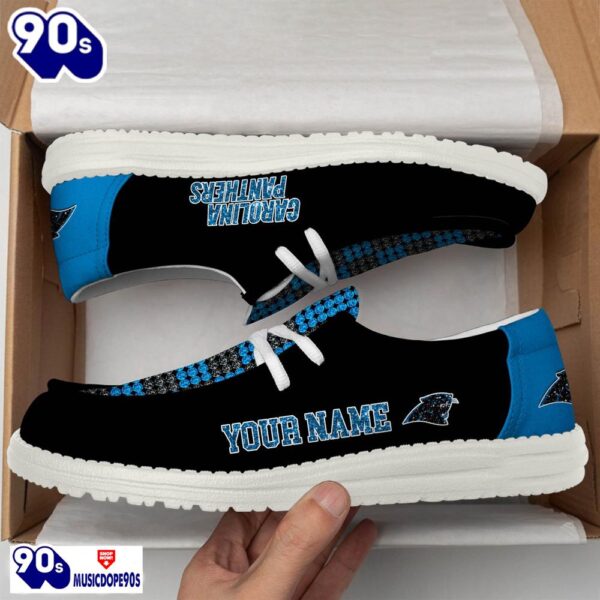 Personalized Carolina Panthers NFL 32 Teams HeyDude Canvas Loafer Shoes