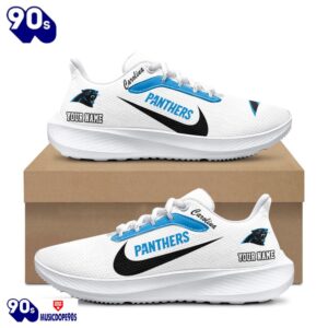 Personalized Carolina Panthers Nike Running Sneakers