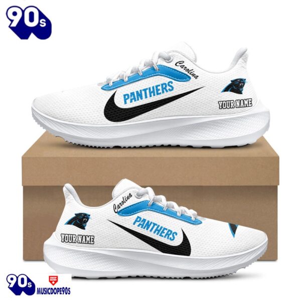 Personalized Carolina Panthers Nike Running Sneakers