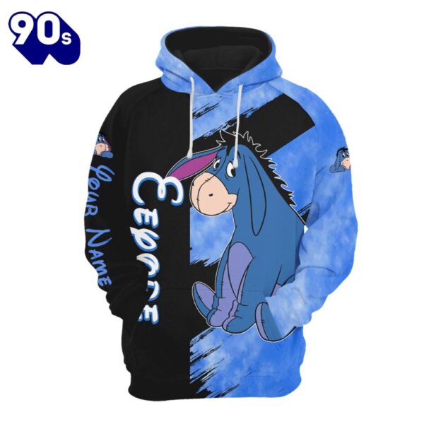 Personalized Cartoon Character Eeyore Hoodie And Leggings Set