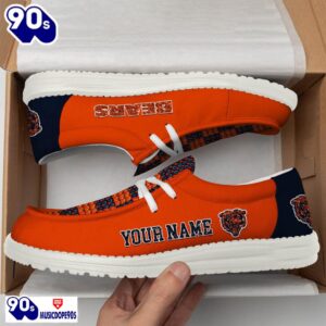 Personalized Chicago Bears NFL 32 Teams HeyDude Canvas Loafer Shoes