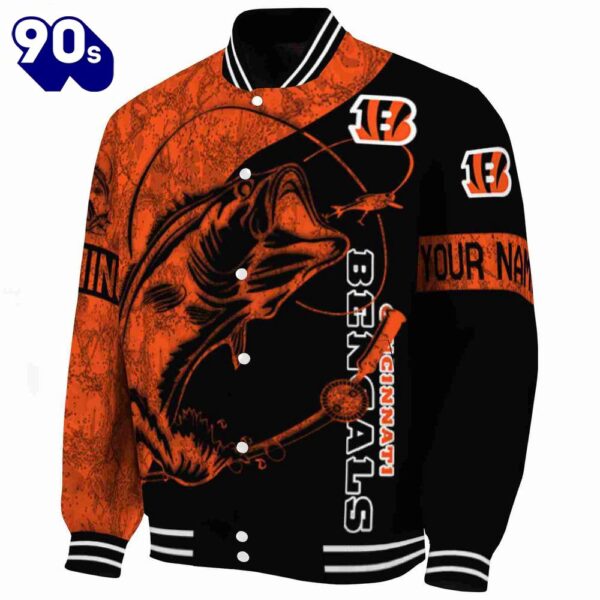 Personalized Cincinnati Bengals Fishing Rod Black Jacket