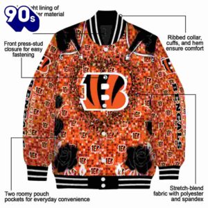 Personalized Cincinnati Bengals Heart Explosion Orange Jacket