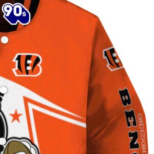 Personalized Cincinnati Bengals Mickey Football Orange White Jacket