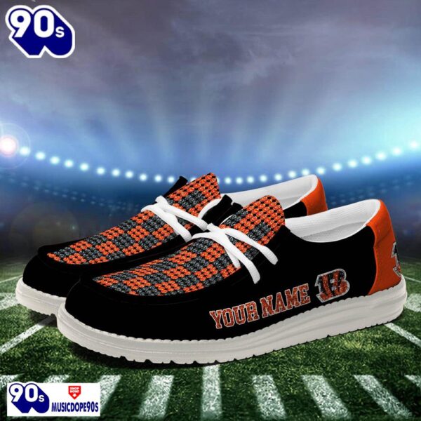 Personalized Cincinnati Bengals NFL 32 Teams HeyDude Canvas Loafer Shoes