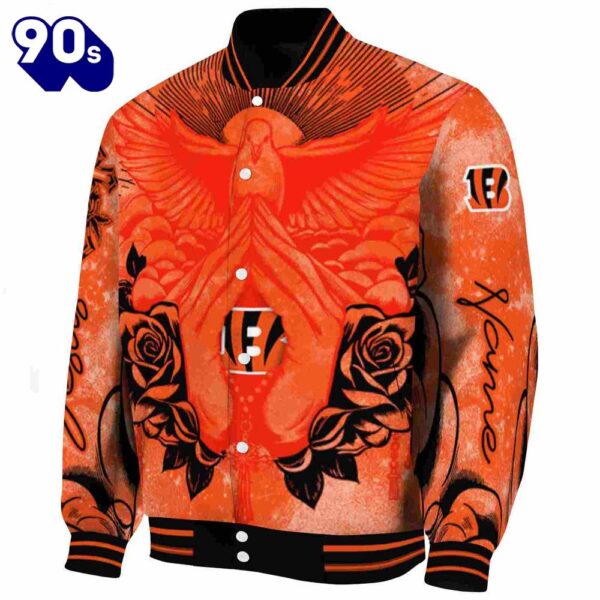 Personalized Cincinnati Bengals Praying Hands Orange Jacket