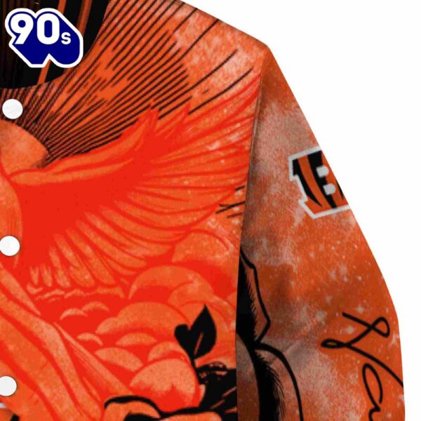 Personalized Cincinnati Bengals Praying Hands Orange Jacket