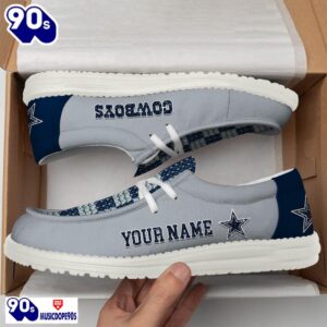 Personalized Dallas Cowboys NFL 32 Teams HeyDude Canvas Loafer Shoes