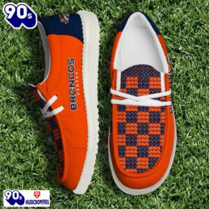 Personalized Denver Broncos NFL 32 Teams HeyDude Canvas Loafer Shoes