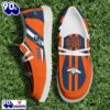 Personalized Denver Broncos NFL Team White Canvas Loafer Shoes