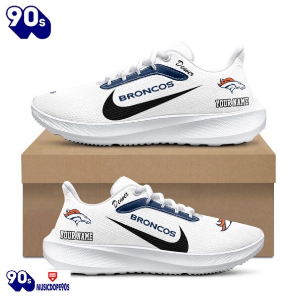 Personalized Denver Broncos Nike Running Sneakers