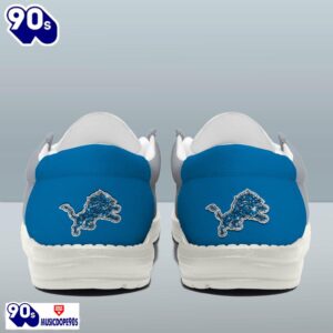 Personalized Detroit Lions NFL 32 Teams HeyDude Canvas Loafer Shoes