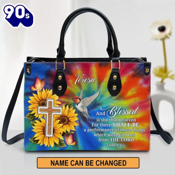 Personalized For There Shall Be A Performance Of Those Things Leather Bag , Christian Bags  Gift For Women Christmas