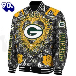 Personalized Green Bay Packers Heart Explosion Green Jacket