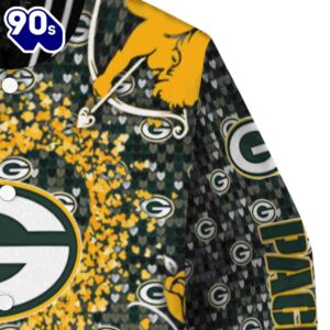 Personalized Green Bay Packers Heart Explosion Green Jacket