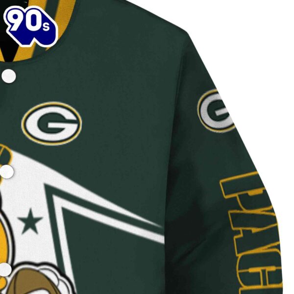 Personalized Green Bay Packers Mickey Football Green White Jacket