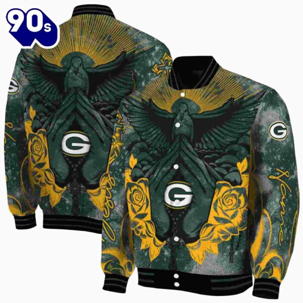 Personalized Green Bay Packers Praying Hands Green Jacket