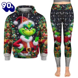 Personalized Grinch Christmas Hoodie and Leggings